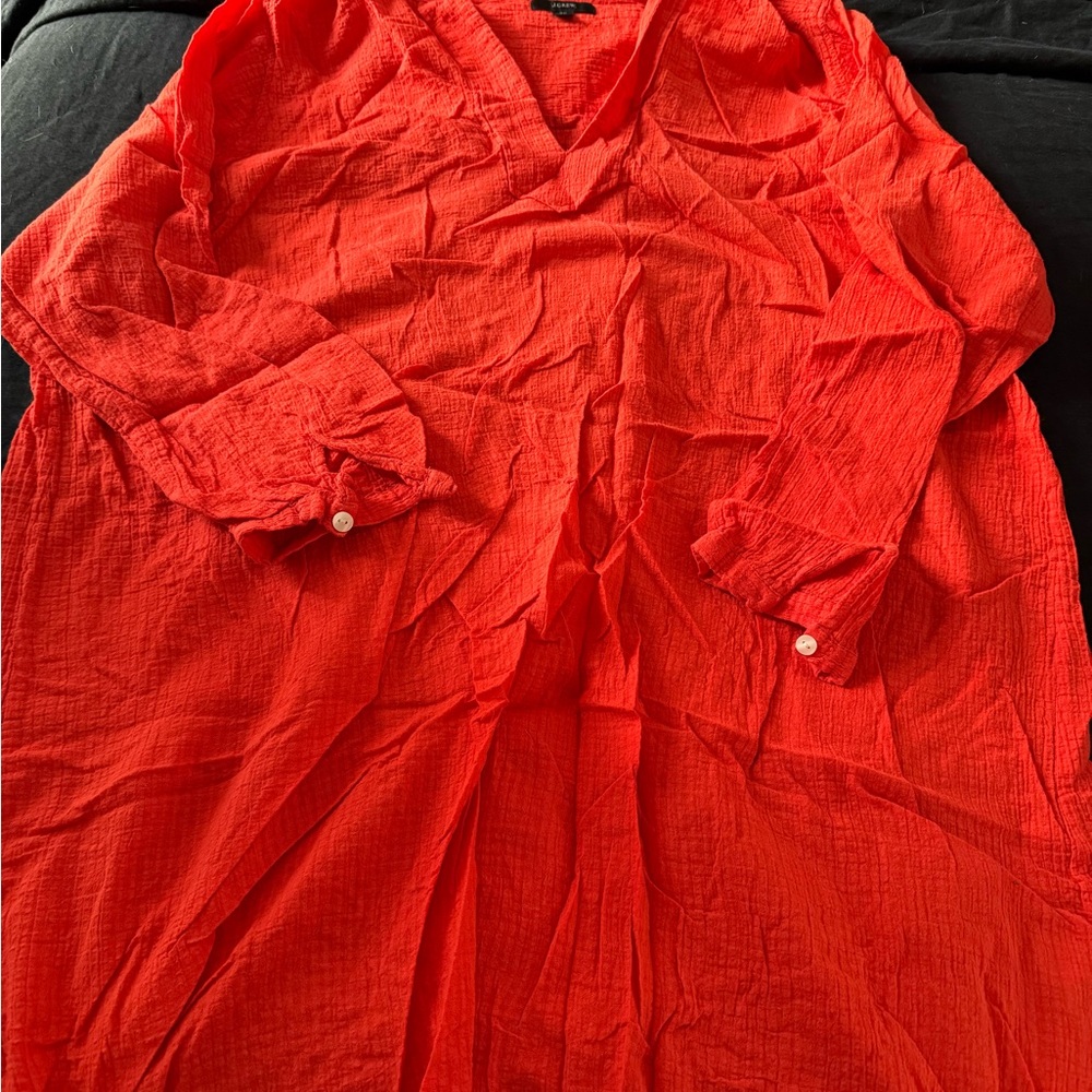 J.Crew gauzy swim coverup